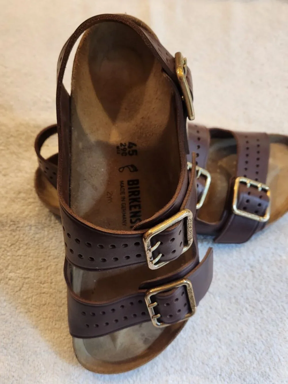 Birkenstock Leather Milano Bold Roast Men's EU 45 Regular Width Grip Sole